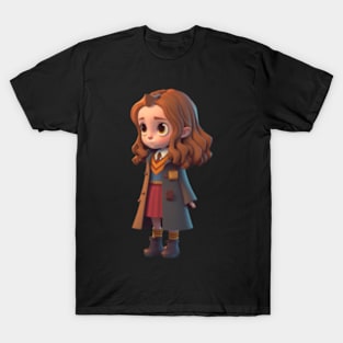 Cool School Girl Sticker T-Shirt